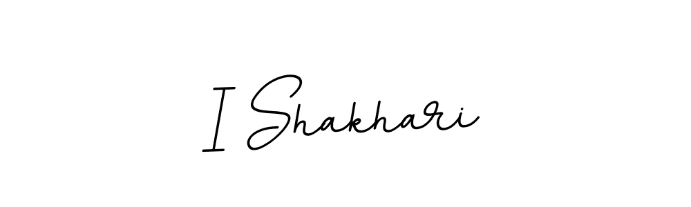 You should practise on your own different ways (BallpointsItalic-DORy9) to write your name (I Shakhari) in signature. don't let someone else do it for you. I Shakhari signature style 11 images and pictures png