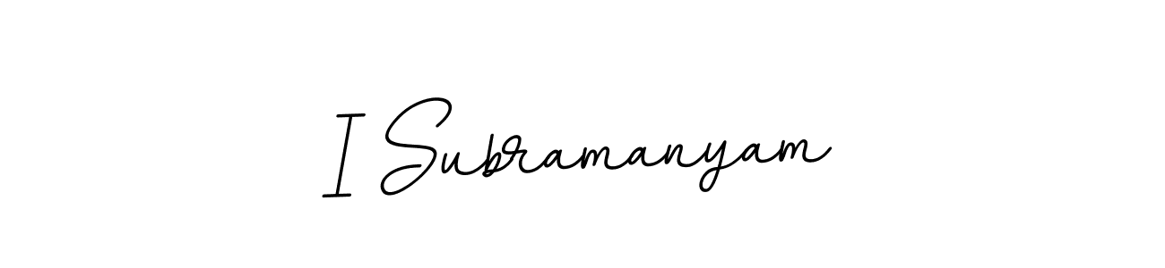 Also we have I Subramanyam name is the best signature style. Create professional handwritten signature collection using BallpointsItalic-DORy9 autograph style. I Subramanyam signature style 11 images and pictures png