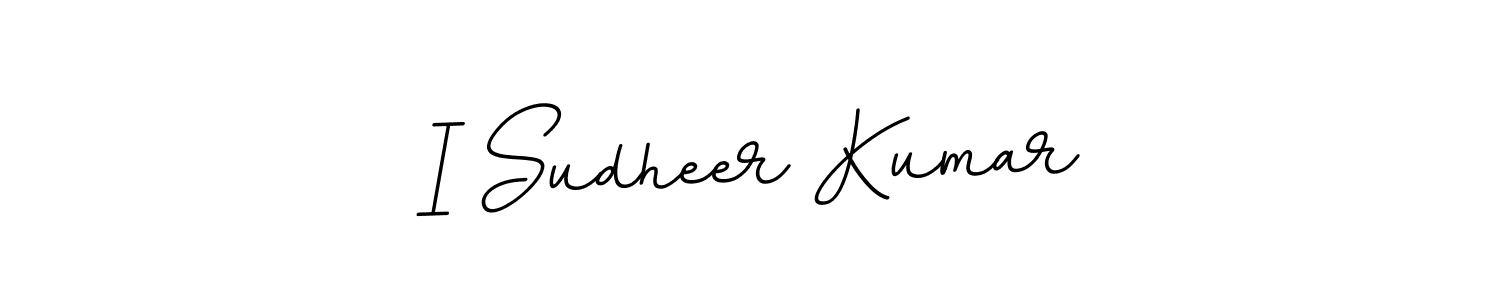 Create a beautiful signature design for name I Sudheer Kumar. With this signature (BallpointsItalic-DORy9) fonts, you can make a handwritten signature for free. I Sudheer Kumar signature style 11 images and pictures png