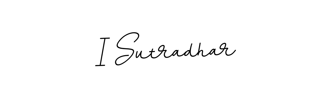 Design your own signature with our free online signature maker. With this signature software, you can create a handwritten (BallpointsItalic-DORy9) signature for name I Sutradhar. I Sutradhar signature style 11 images and pictures png