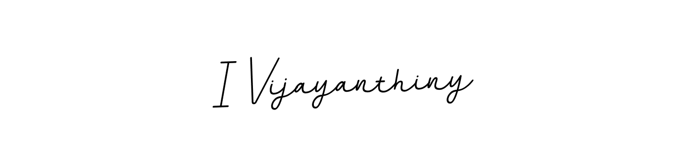 Use a signature maker to create a handwritten signature online. With this signature software, you can design (BallpointsItalic-DORy9) your own signature for name I Vijayanthiny. I Vijayanthiny signature style 11 images and pictures png