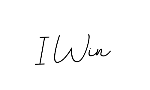 You should practise on your own different ways (BallpointsItalic-DORy9) to write your name (I Win) in signature. don't let someone else do it for you. I Win signature style 11 images and pictures png