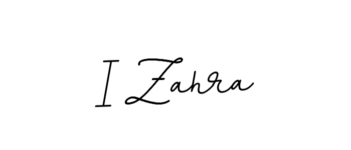Create a beautiful signature design for name I Zahra. With this signature (BallpointsItalic-DORy9) fonts, you can make a handwritten signature for free. I Zahra signature style 11 images and pictures png
