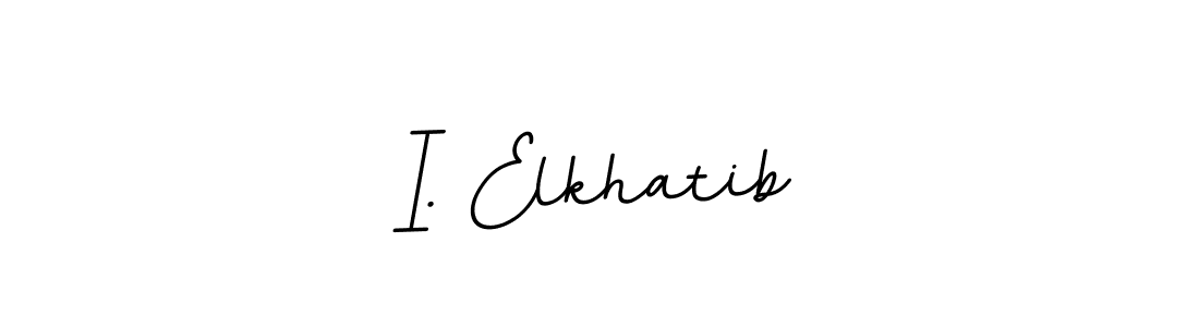 How to make I. Elkhatib name signature. Use BallpointsItalic-DORy9 style for creating short signs online. This is the latest handwritten sign. I. Elkhatib signature style 11 images and pictures png