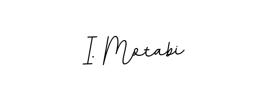 Design your own signature with our free online signature maker. With this signature software, you can create a handwritten (BallpointsItalic-DORy9) signature for name I. Motabi. I. Motabi signature style 11 images and pictures png