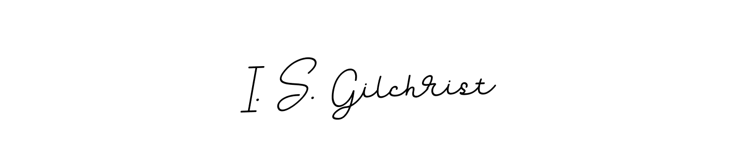 Use a signature maker to create a handwritten signature online. With this signature software, you can design (BallpointsItalic-DORy9) your own signature for name I. S. Gilchrist. I. S. Gilchrist signature style 11 images and pictures png