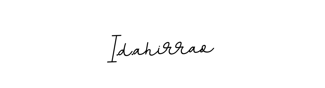 Use a signature maker to create a handwritten signature online. With this signature software, you can design (BallpointsItalic-DORy9) your own signature for name I.d.ahirrao. I.d.ahirrao signature style 11 images and pictures png