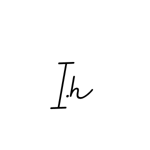 Make a beautiful signature design for name I.h. With this signature (BallpointsItalic-DORy9) style, you can create a handwritten signature for free. I.h signature style 11 images and pictures png