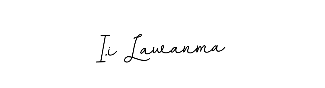 The best way (BallpointsItalic-DORy9) to make a short signature is to pick only two or three words in your name. The name I.i Lawanma include a total of six letters. For converting this name. I.i Lawanma signature style 11 images and pictures png