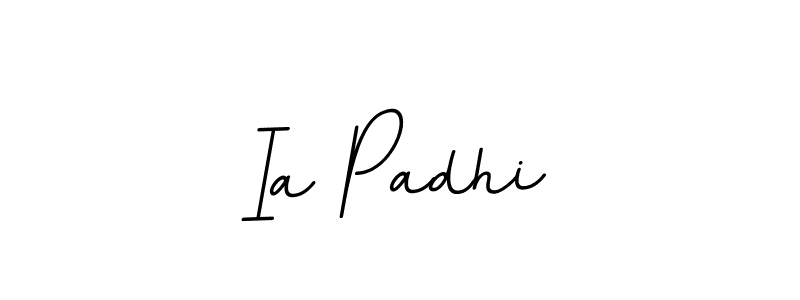 Use a signature maker to create a handwritten signature online. With this signature software, you can design (BallpointsItalic-DORy9) your own signature for name Ia Padhi. Ia Padhi signature style 11 images and pictures png