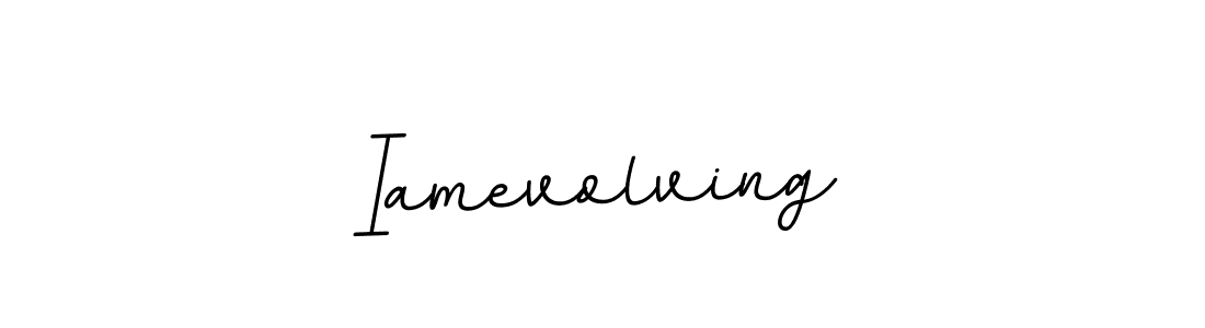 Create a beautiful signature design for name Iamevolving. With this signature (BallpointsItalic-DORy9) fonts, you can make a handwritten signature for free. Iamevolving signature style 11 images and pictures png