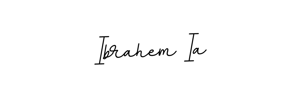 How to make Ibrahem Ia name signature. Use BallpointsItalic-DORy9 style for creating short signs online. This is the latest handwritten sign. Ibrahem Ia signature style 11 images and pictures png
