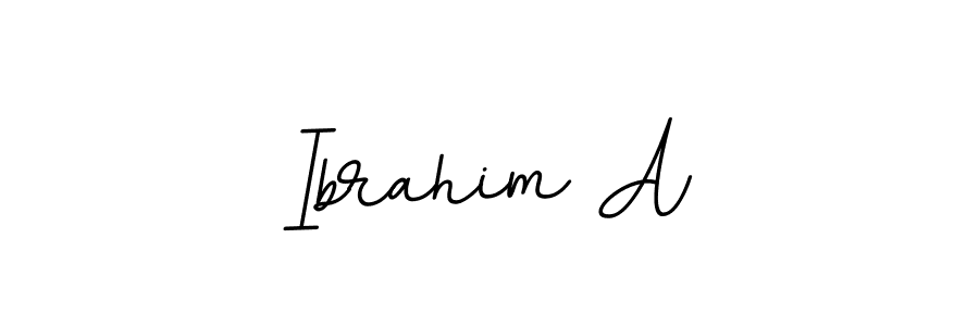 Create a beautiful signature design for name Ibrahim A. With this signature (BallpointsItalic-DORy9) fonts, you can make a handwritten signature for free. Ibrahim A signature style 11 images and pictures png