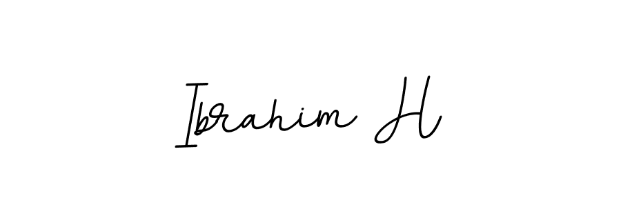 This is the best signature style for the Ibrahim H name. Also you like these signature font (BallpointsItalic-DORy9). Mix name signature. Ibrahim H signature style 11 images and pictures png