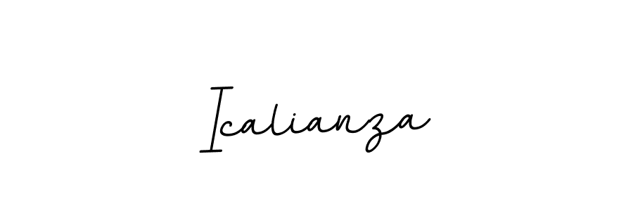 Make a beautiful signature design for name Icalianza. With this signature (BallpointsItalic-DORy9) style, you can create a handwritten signature for free. Icalianza signature style 11 images and pictures png