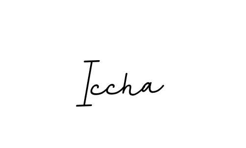 How to make Iccha signature? BallpointsItalic-DORy9 is a professional autograph style. Create handwritten signature for Iccha name. Iccha signature style 11 images and pictures png