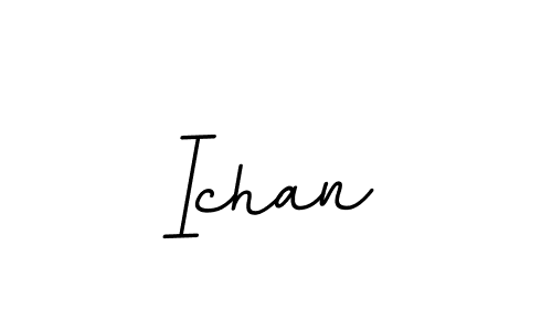 You should practise on your own different ways (BallpointsItalic-DORy9) to write your name (Ichan) in signature. don't let someone else do it for you. Ichan signature style 11 images and pictures png