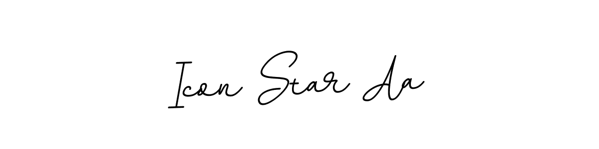 Design your own signature with our free online signature maker. With this signature software, you can create a handwritten (BallpointsItalic-DORy9) signature for name Icon Star Aa. Icon Star Aa signature style 11 images and pictures png