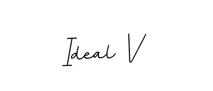 The best way (BallpointsItalic-DORy9) to make a short signature is to pick only two or three words in your name. The name Ideal V include a total of six letters. For converting this name. Ideal V signature style 11 images and pictures png