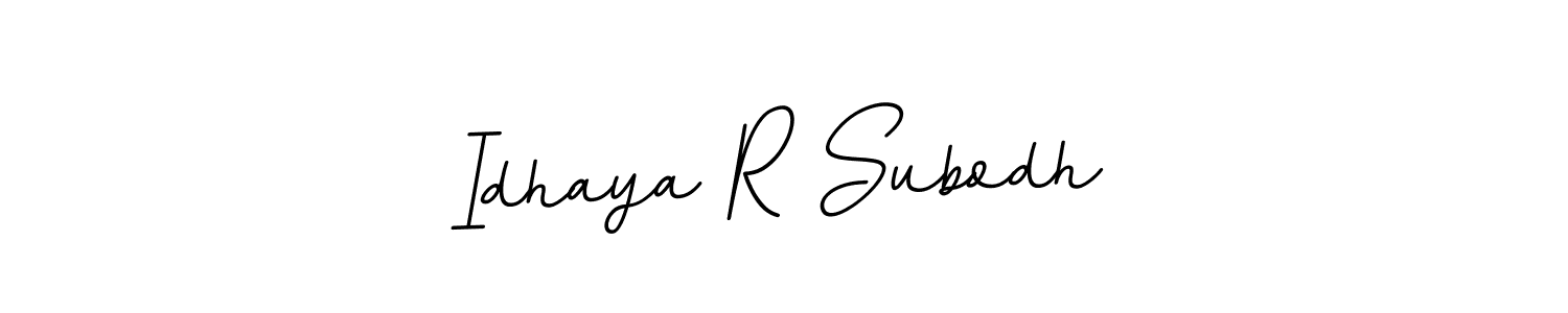 if you are searching for the best signature style for your name Idhaya R Subodh. so please give up your signature search. here we have designed multiple signature styles  using BallpointsItalic-DORy9. Idhaya R Subodh signature style 11 images and pictures png