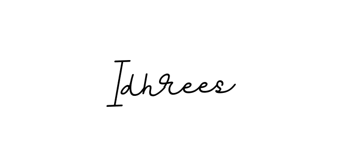 Also we have Idhrees name is the best signature style. Create professional handwritten signature collection using BallpointsItalic-DORy9 autograph style. Idhrees signature style 11 images and pictures png