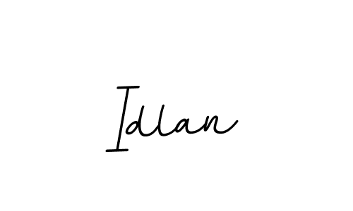 Design your own signature with our free online signature maker. With this signature software, you can create a handwritten (BallpointsItalic-DORy9) signature for name Idlan. Idlan signature style 11 images and pictures png