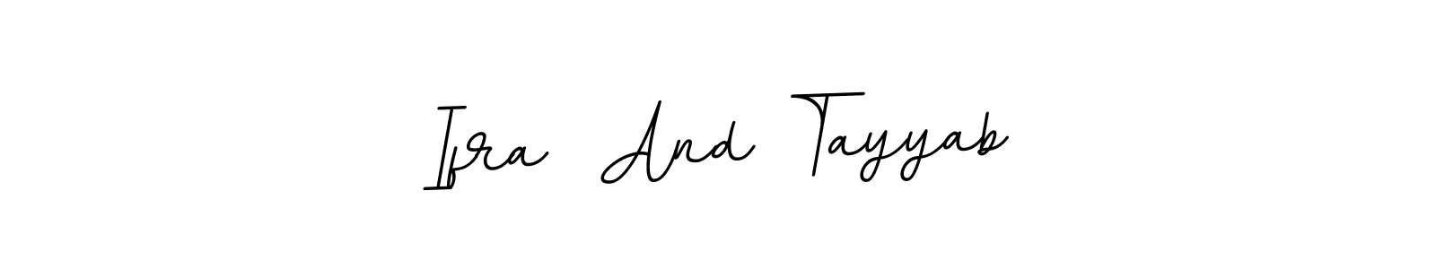 Also You can easily find your signature by using the search form. We will create Ifra  And Tayyab name handwritten signature images for you free of cost using BallpointsItalic-DORy9 sign style. Ifra  And Tayyab signature style 11 images and pictures png