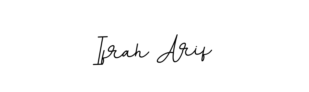 This is the best signature style for the Ifrah Arif name. Also you like these signature font (BallpointsItalic-DORy9). Mix name signature. Ifrah Arif signature style 11 images and pictures png