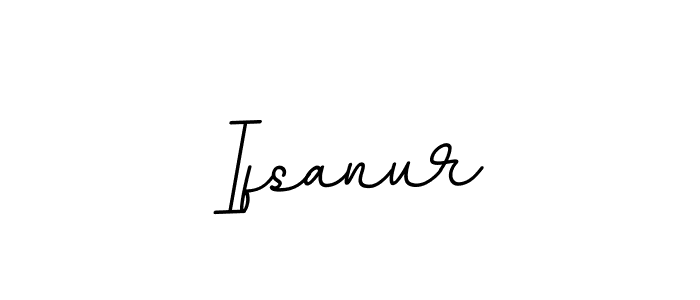 How to make Ifsanur name signature. Use BallpointsItalic-DORy9 style for creating short signs online. This is the latest handwritten sign. Ifsanur signature style 11 images and pictures png