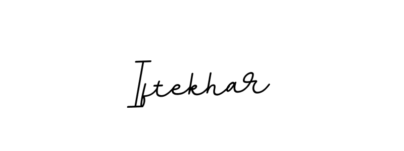 How to make Iftekhar name signature. Use BallpointsItalic-DORy9 style for creating short signs online. This is the latest handwritten sign. Iftekhar signature style 11 images and pictures png