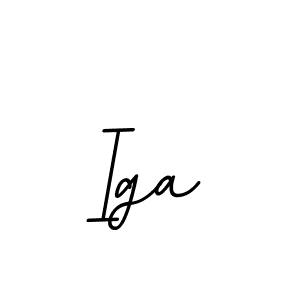 Use a signature maker to create a handwritten signature online. With this signature software, you can design (BallpointsItalic-DORy9) your own signature for name Iga. Iga signature style 11 images and pictures png