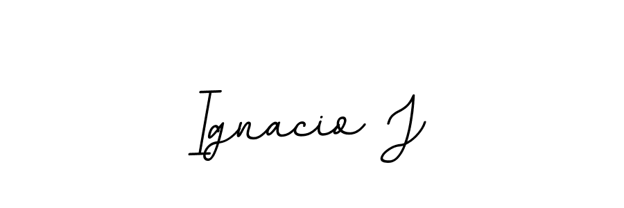 Ignacio J stylish signature style. Best Handwritten Sign (BallpointsItalic-DORy9) for my name. Handwritten Signature Collection Ideas for my name Ignacio J. Ignacio J signature style 11 images and pictures png