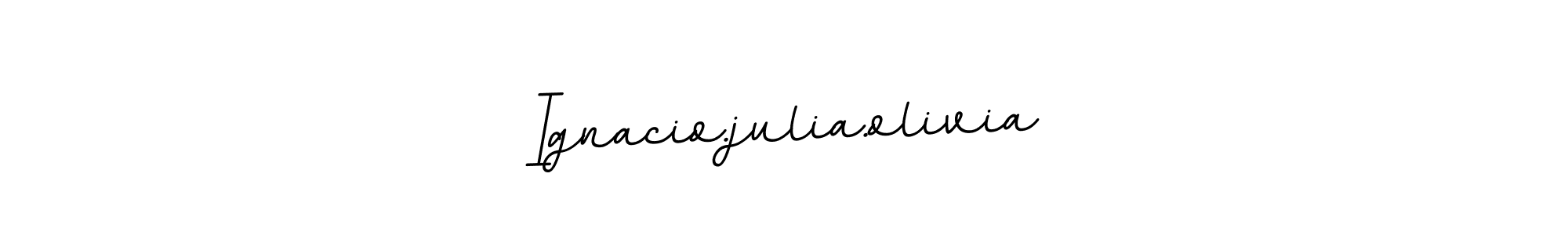 The best way (BallpointsItalic-DORy9) to make a short signature is to pick only two or three words in your name. The name Ignacio.julia.olivia include a total of six letters. For converting this name. Ignacio.julia.olivia signature style 11 images and pictures png