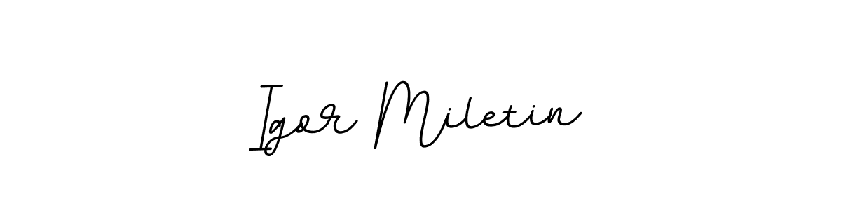 How to make Igor Miletin name signature. Use BallpointsItalic-DORy9 style for creating short signs online. This is the latest handwritten sign. Igor Miletin signature style 11 images and pictures png