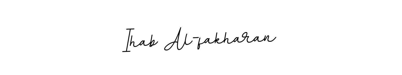 You should practise on your own different ways (BallpointsItalic-DORy9) to write your name (Ihab Al-fakharan) in signature. don't let someone else do it for you. Ihab Al-fakharan signature style 11 images and pictures png