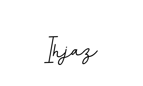 How to make Ihjaz name signature. Use BallpointsItalic-DORy9 style for creating short signs online. This is the latest handwritten sign. Ihjaz signature style 11 images and pictures png