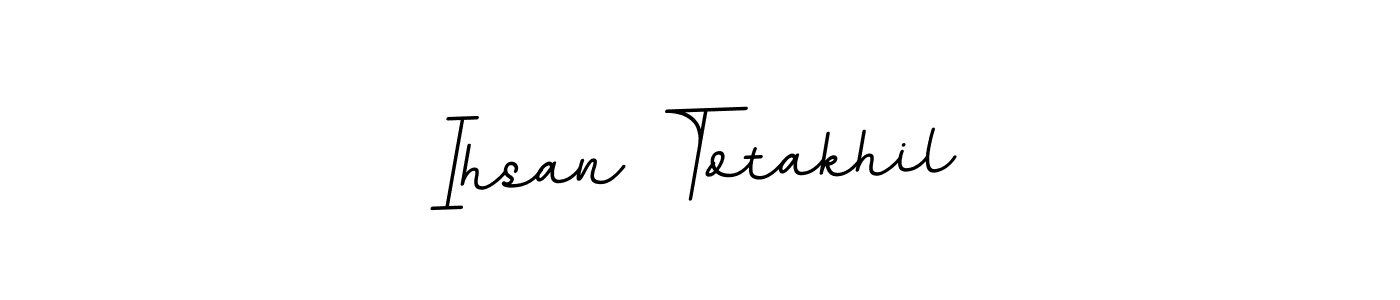 Make a beautiful signature design for name Ihsan Totakhil. With this signature (BallpointsItalic-DORy9) style, you can create a handwritten signature for free. Ihsan Totakhil signature style 11 images and pictures png