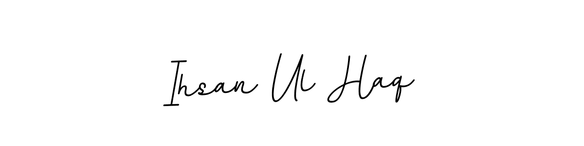 Design your own signature with our free online signature maker. With this signature software, you can create a handwritten (BallpointsItalic-DORy9) signature for name Ihsan Ul Haq. Ihsan Ul Haq signature style 11 images and pictures png