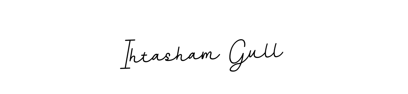 BallpointsItalic-DORy9 is a professional signature style that is perfect for those who want to add a touch of class to their signature. It is also a great choice for those who want to make their signature more unique. Get Ihtasham Gull name to fancy signature for free. Ihtasham Gull signature style 11 images and pictures png