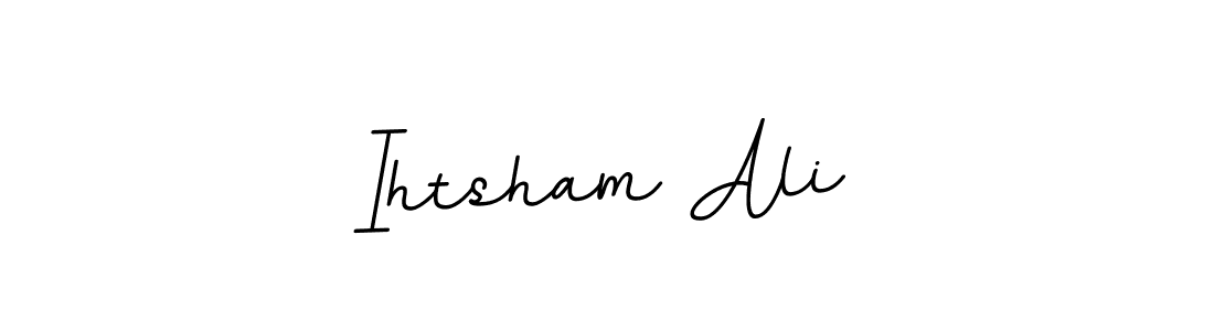 Design your own signature with our free online signature maker. With this signature software, you can create a handwritten (BallpointsItalic-DORy9) signature for name Ihtsham Ali. Ihtsham Ali signature style 11 images and pictures png