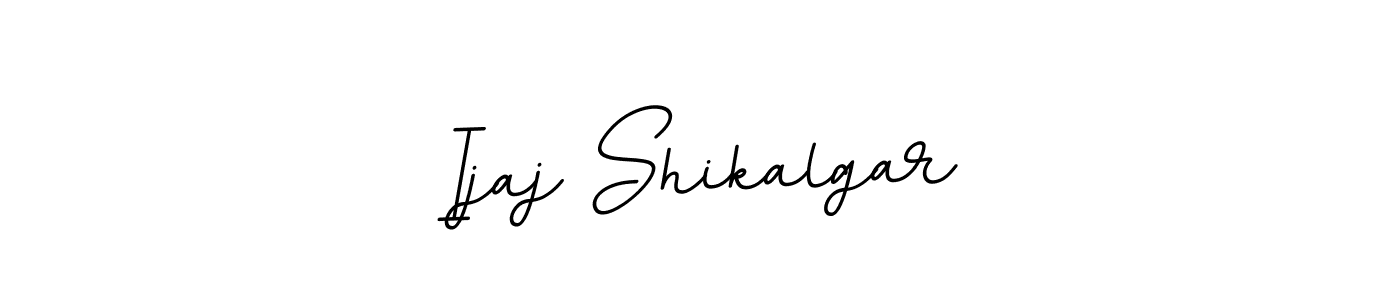 BallpointsItalic-DORy9 is a professional signature style that is perfect for those who want to add a touch of class to their signature. It is also a great choice for those who want to make their signature more unique. Get Ijaj Shikalgar name to fancy signature for free. Ijaj Shikalgar signature style 11 images and pictures png