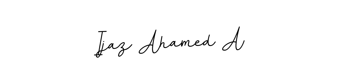 Make a beautiful signature design for name Ijaz Ahamed A. With this signature (BallpointsItalic-DORy9) style, you can create a handwritten signature for free. Ijaz Ahamed A signature style 11 images and pictures png