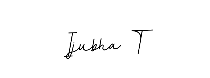 Create a beautiful signature design for name Ijubha T. With this signature (BallpointsItalic-DORy9) fonts, you can make a handwritten signature for free. Ijubha T signature style 11 images and pictures png