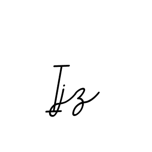 You should practise on your own different ways (BallpointsItalic-DORy9) to write your name (Ijz) in signature. don't let someone else do it for you. Ijz signature style 11 images and pictures png