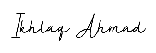 Create a personalized artistic stamp with Ikhlaq Ahmad in BallpointsItalic-DORy9 font. Perfect for visual artists, designers, and influencers. Ikhlaq Ahmad signature style 11 images and pictures png