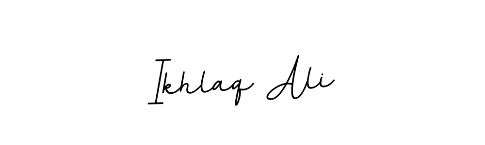 How to make Ikhlaq Ali name signature. Use BallpointsItalic-DORy9 style for creating short signs online. This is the latest handwritten sign. Ikhlaq Ali signature style 11 images and pictures png