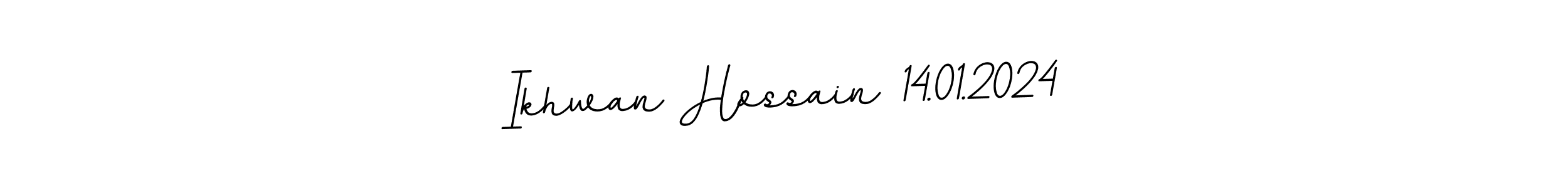 The best way (BallpointsItalic-DORy9) to make a short signature is to pick only two or three words in your name. The name Ikhwan Hossain 14.01.2024 include a total of six letters. For converting this name. Ikhwan Hossain 14.01.2024 signature style 11 images and pictures png