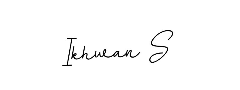 You should practise on your own different ways (BallpointsItalic-DORy9) to write your name (Ikhwan S) in signature. don't let someone else do it for you. Ikhwan S signature style 11 images and pictures png