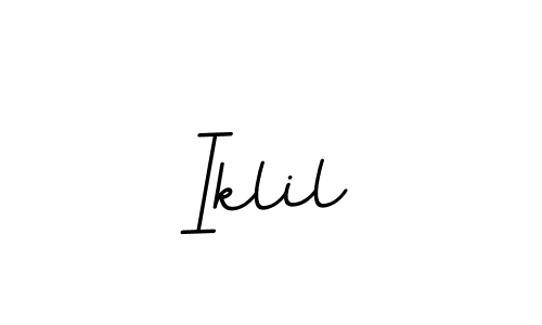 Make a beautiful signature design for name Iklil. With this signature (BallpointsItalic-DORy9) style, you can create a handwritten signature for free. Iklil signature style 11 images and pictures png