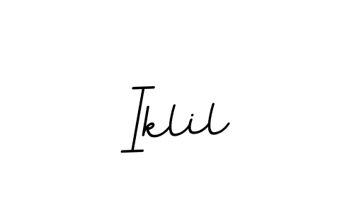 Make a beautiful signature design for name Iklil. With this signature (BallpointsItalic-DORy9) style, you can create a handwritten signature for free. Iklil signature style 11 images and pictures png